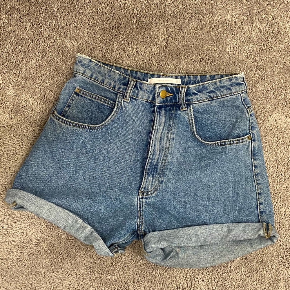 Zara High Rise Denim Shorts